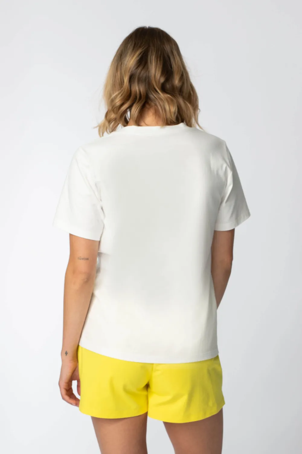 Outlet T-hirt z nadrukie z przodu - ecru Odzież Casualowa|Bluzki