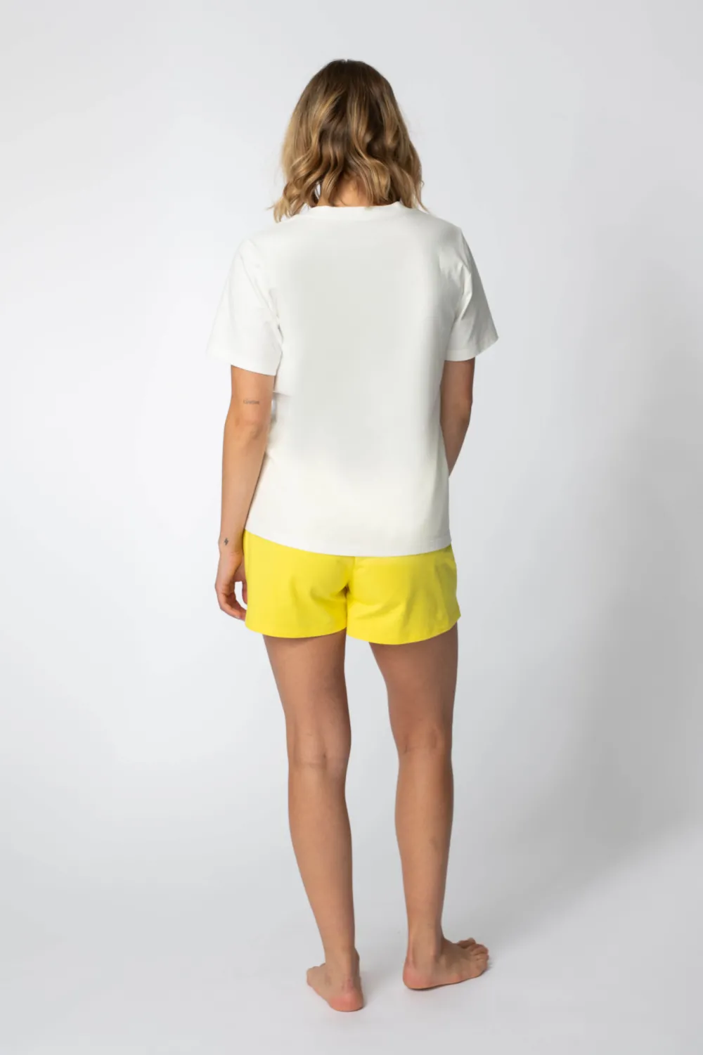Outlet T-hirt z nadrukie z przodu - ecru Odzież Casualowa|Bluzki