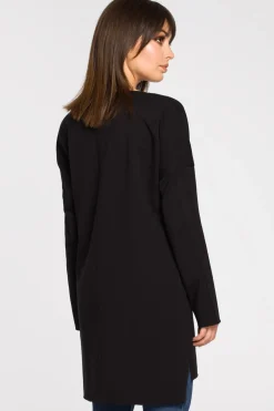 Clearance Tunika oversize z przeszyciami - czarna Tuniki
