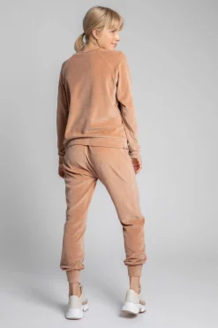 New Weurowa buza z raganowyi rękawai - beżowa Odzież Casualowa|Bluzy