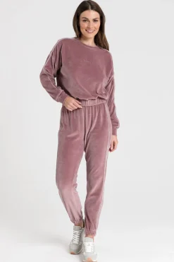 Best Weurowa buza z wyputką - brudny róż Odzież Casualowa|Bluzy