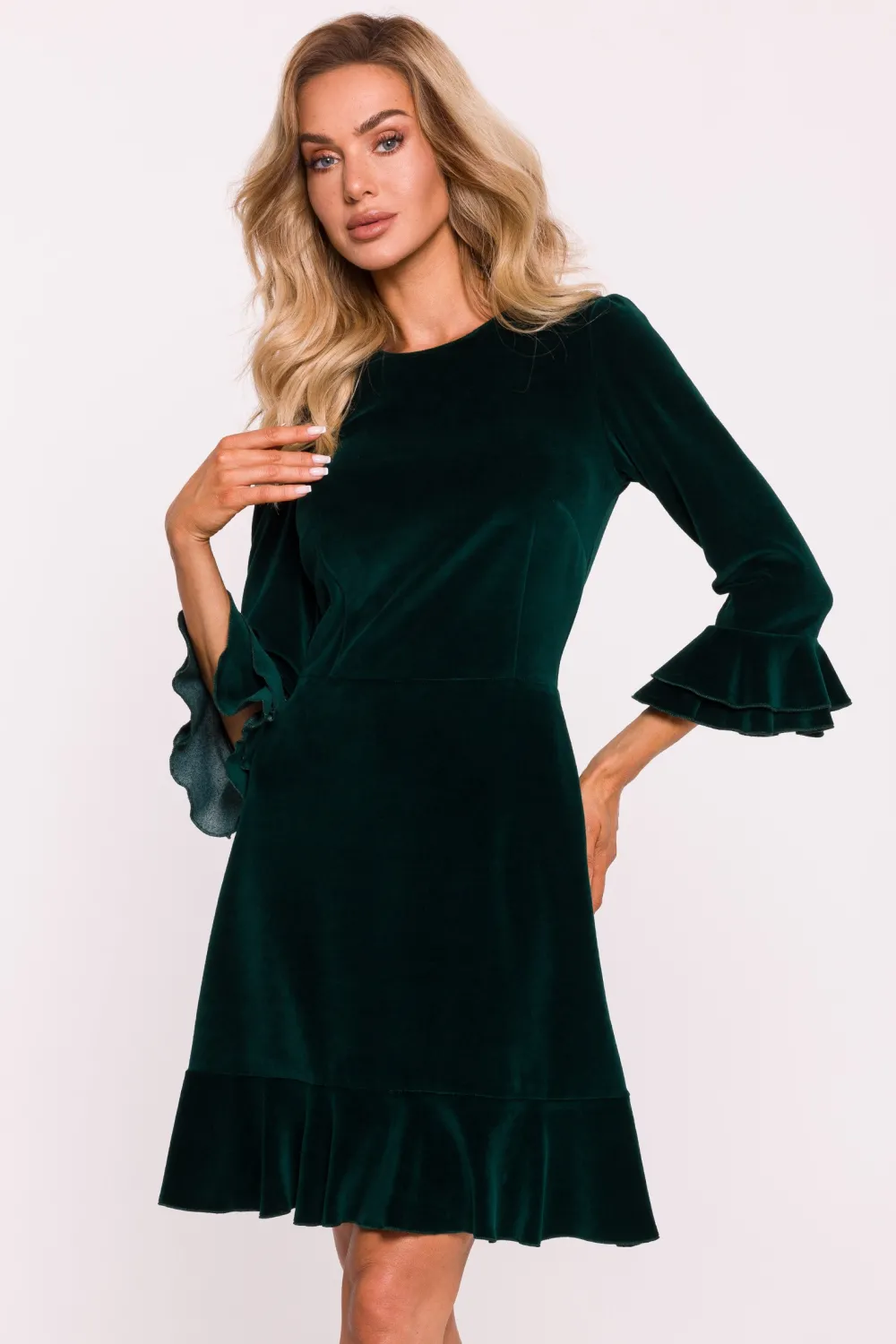 Hot Weurowa ukienka z fabankai - zieona Odzież Casualowa|Dobry Skład