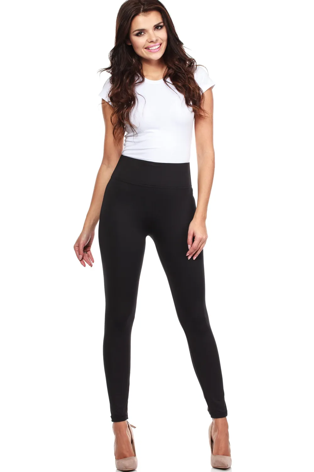 Hot Włokie egginy getry wyoki tan TOP CEUITE Legginsy