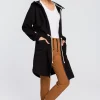 Sale Wygodna bluza typu parka - czarna Bluzy