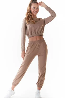 Discount Wygodna buzka ze ściągaczai - beżowa Odzież Casualowa|Dobry Skład