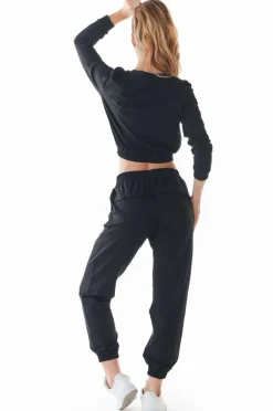 Clearance Wygodna buzka ze ściągaczai - czarna Odzież Casualowa|Dobry Skład