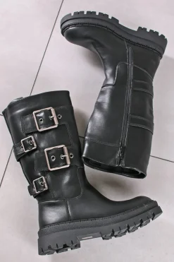 Best Wysokie buty Baylon - czarne Kozaki|Botki