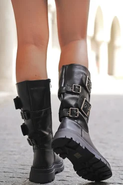 Best Wysokie buty Baylon - czarne Kozaki|Botki