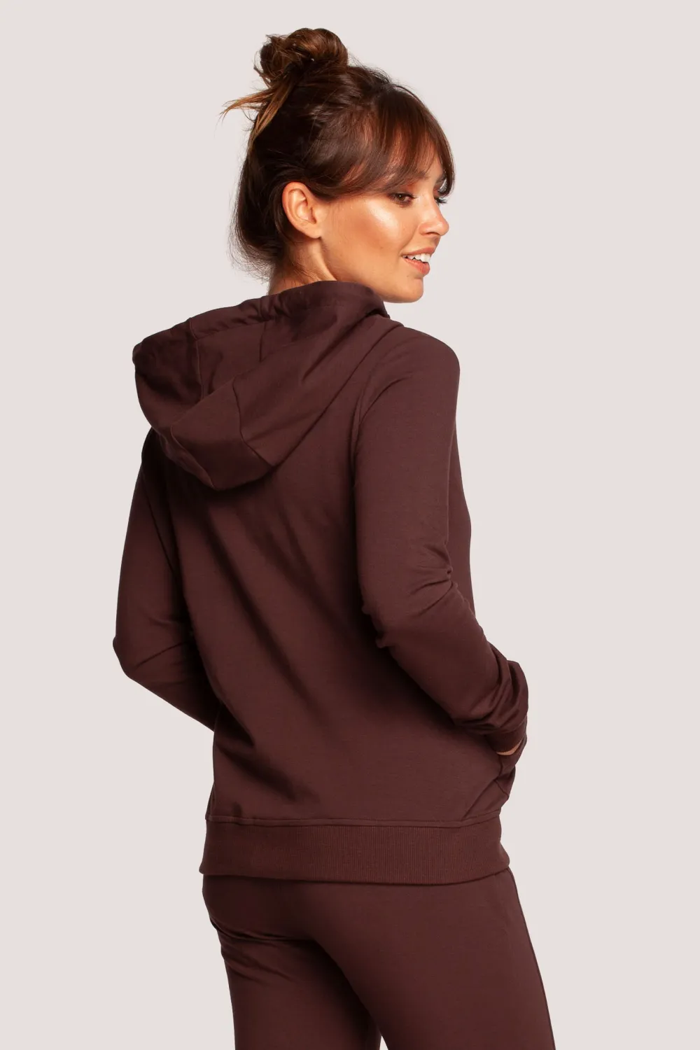 Best Zasuwana bluza z kapturem - brązowa Odzież Casualowa|Bluzy