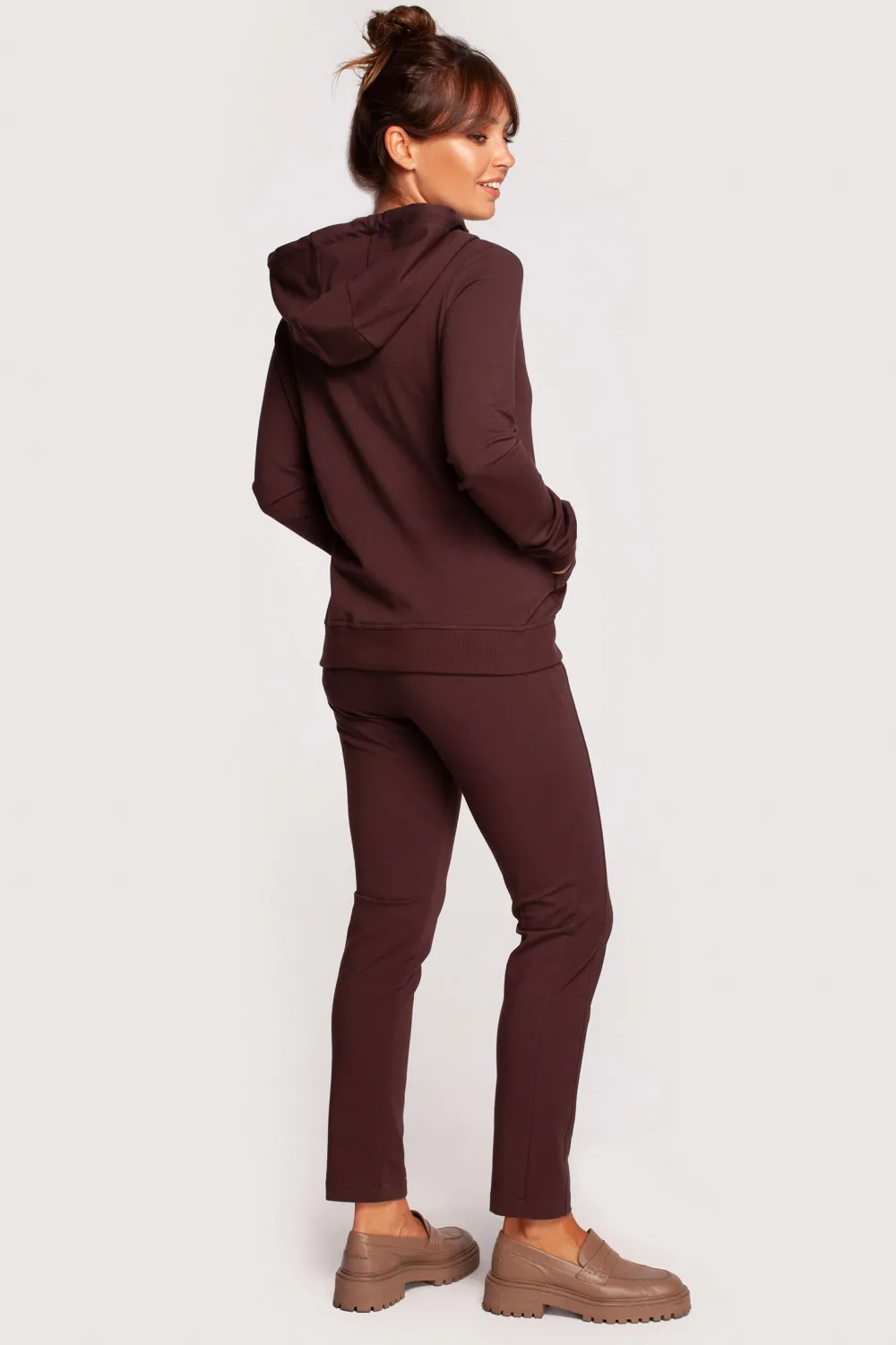 Best Zasuwana bluza z kapturem - brązowa Odzież Casualowa|Bluzy