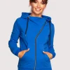 Clearance Zasuwana bluza z kapturem - chabrowa Odzież Casualowa|Bluzy