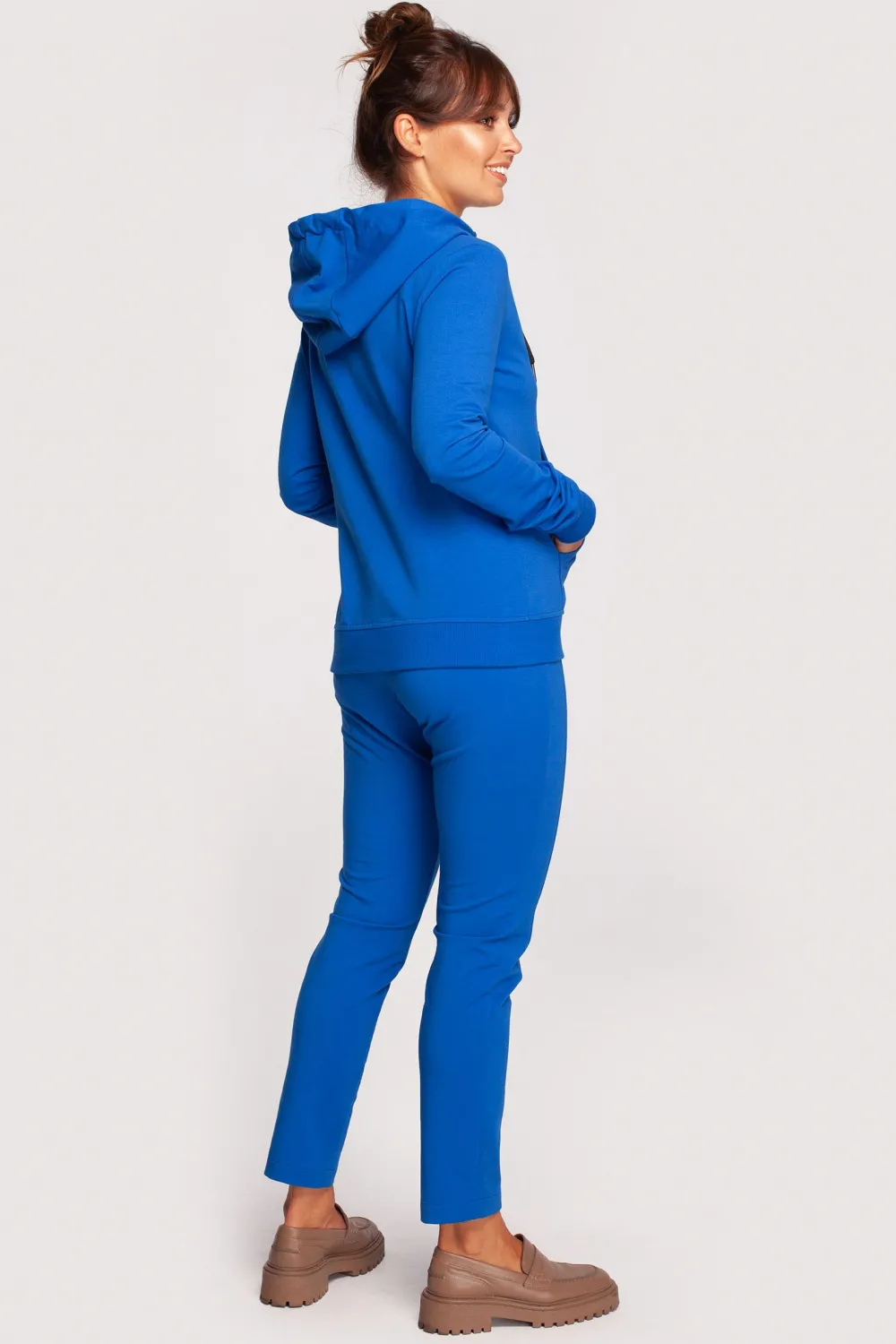 Clearance Zasuwana bluza z kapturem - chabrowa Odzież Casualowa|Bluzy