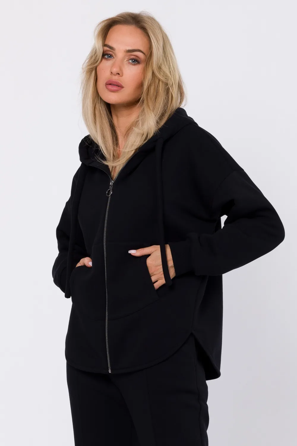 Outlet Zauwana buza z kapture - czarna Odzież Casualowa|Dobry Skład