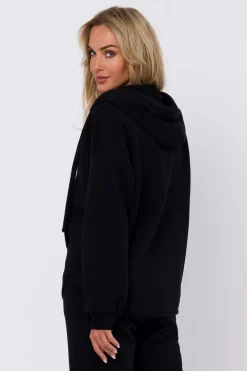 Outlet Zauwana buza z kapture - czarna Odzież Casualowa|Dobry Skład