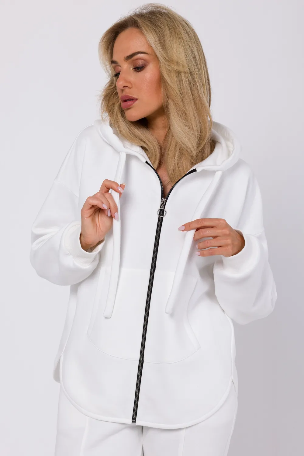 Hot Zauwana buza z kapture - ecru Odzież Casualowa|Dobry Skład