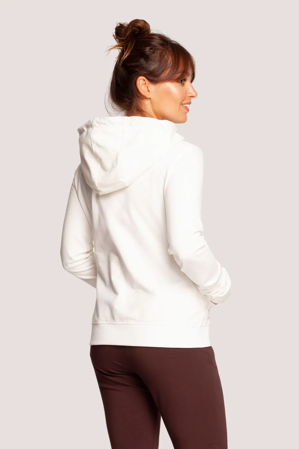 Discount Zauwana buza z kapture - ecru Odzież Casualowa|Bluzy