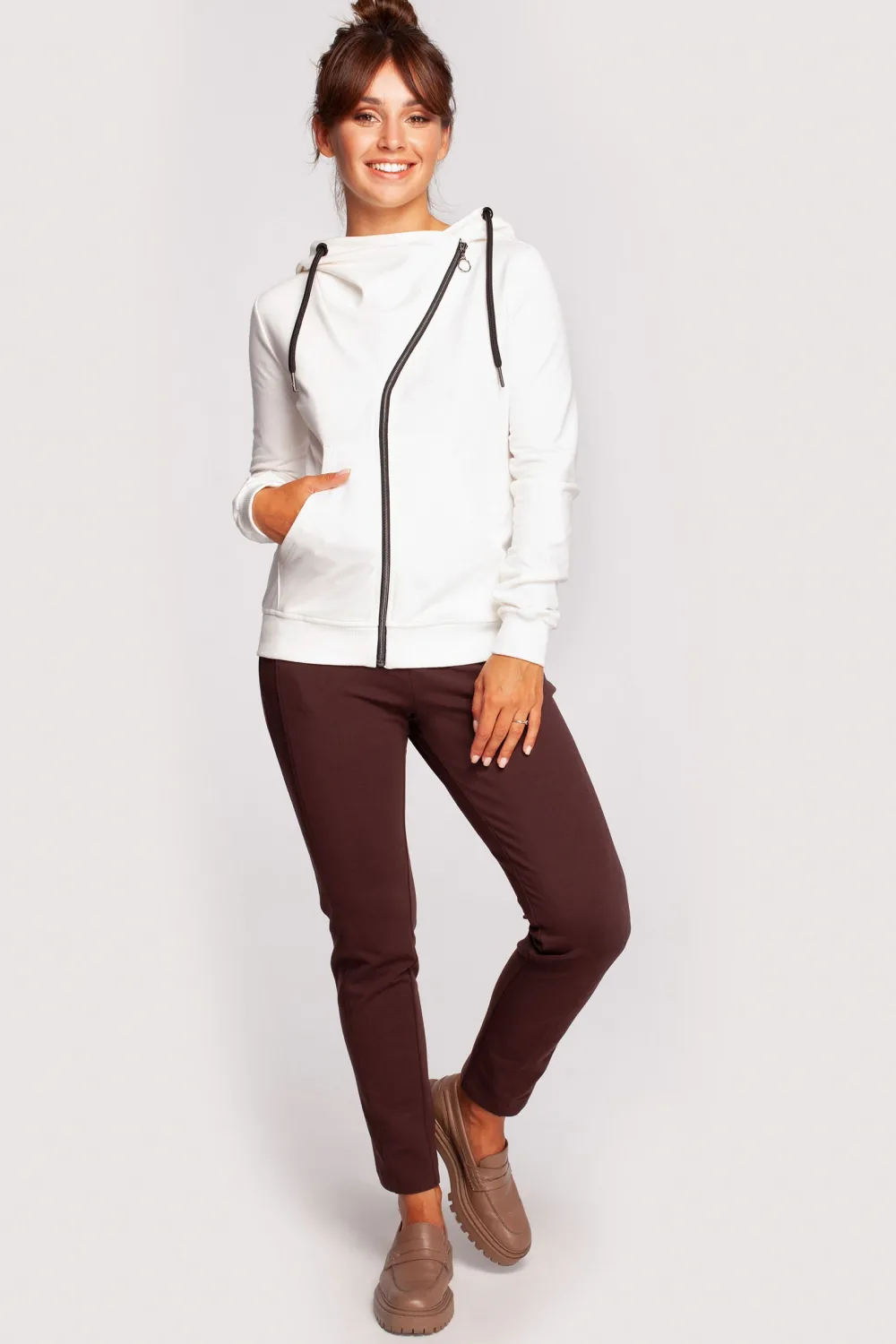 Discount Zauwana buza z kapture - ecru Odzież Casualowa|Bluzy